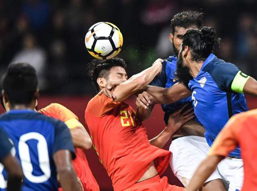 印度足球vs中国比赛下半场